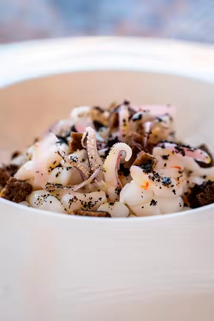 Dettaglio di un piatto di mare
